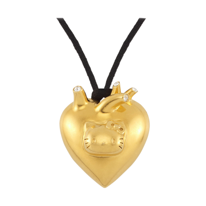 JIWINAIA HELLO KITTY HEART SATIN NECKLACE