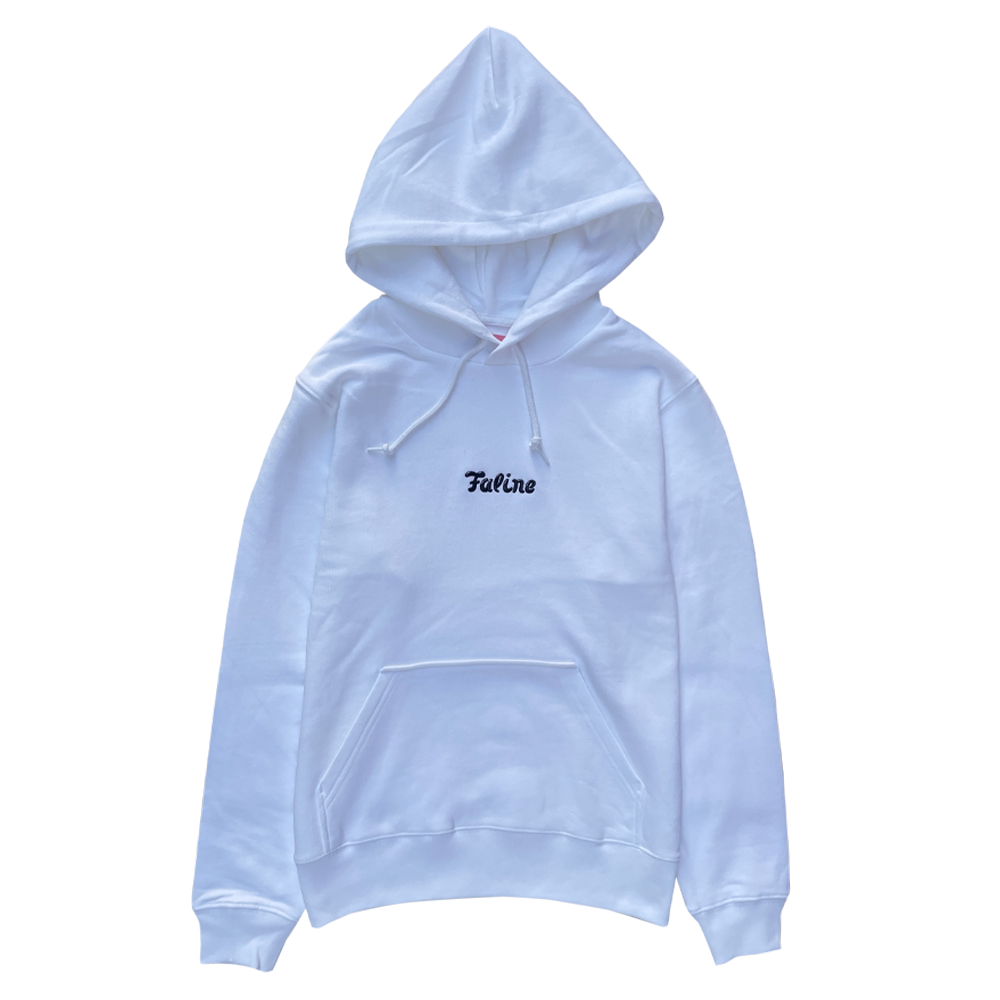 Faline Embroidery Hoodie light White