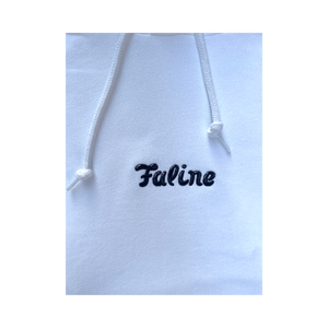 Faline Embroidery Hoodie light White