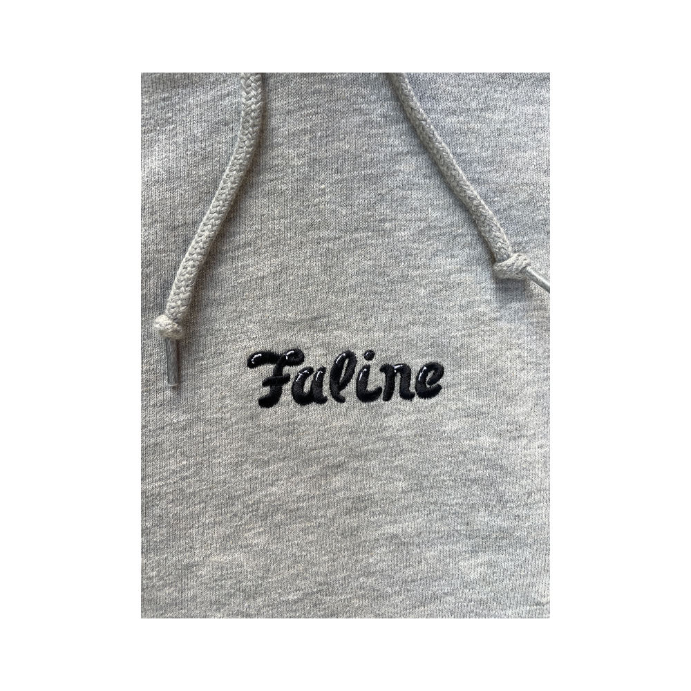 Faline Embroidery Hoodie light Grey