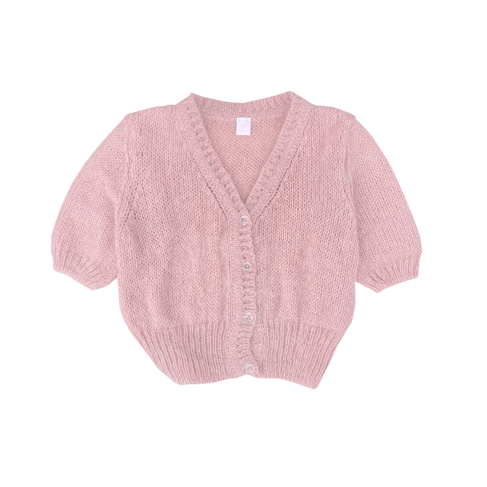 Fifi chachnil Piloto short sleeves cardigan in Sunset rose