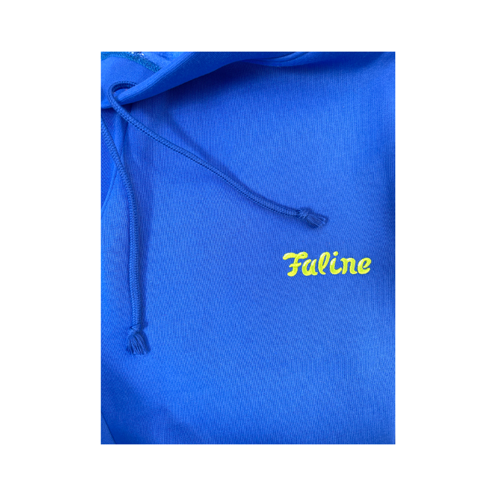 Faline Embroidery sweat pants Blue