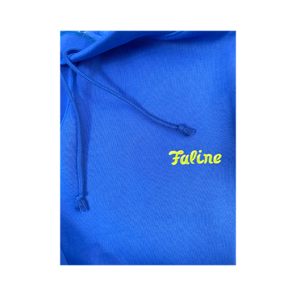 Faline Embroidery sweat pants Blue