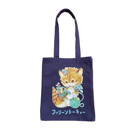 Faline Lolita Cat Tote bag Navy