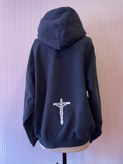 Paradis3 SMILEY JESUS HOOD in Black