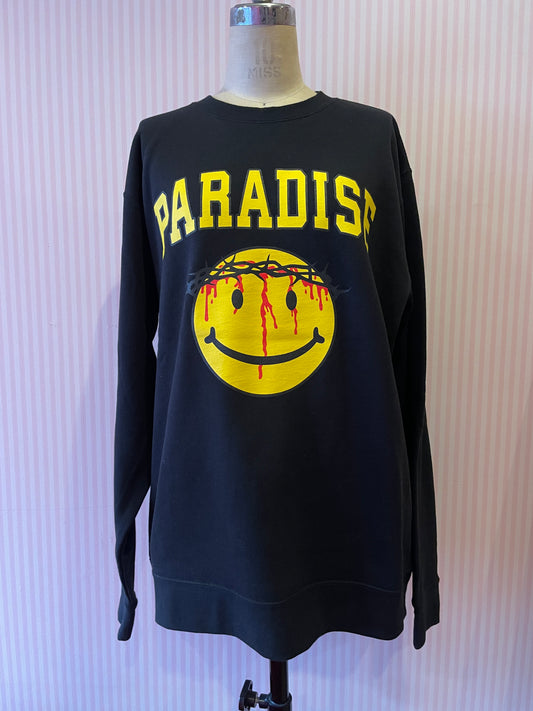 Paradis3 SMILEY JESUS CREW in Black