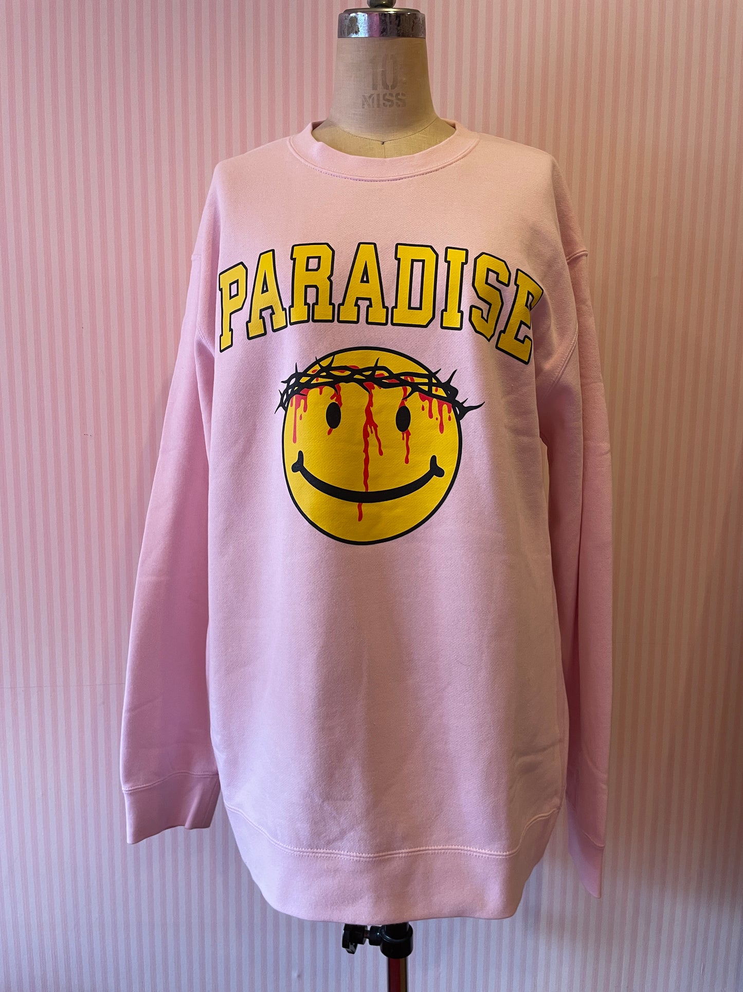 Paradis3 SMILEY JESUS CREW in Pink