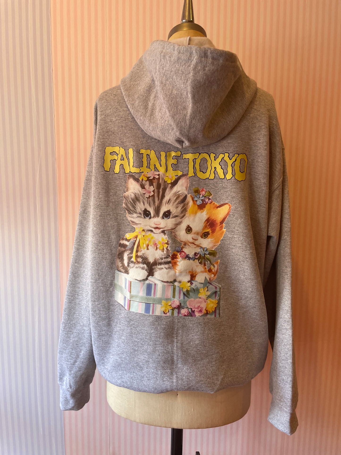 Faline lolita cat Zip-up Hoodie in grey <PRE PRDER>