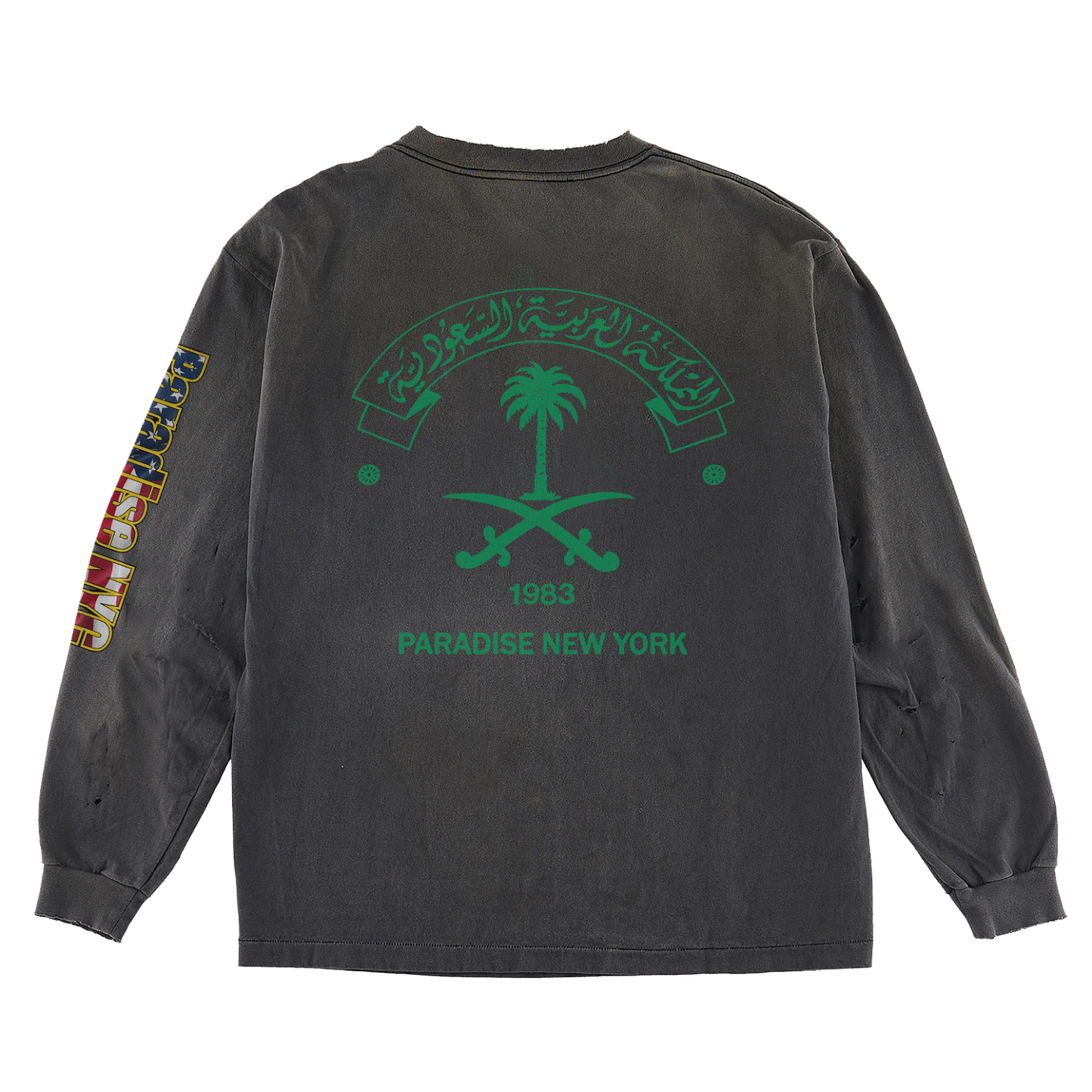 Paradis3 GOD BLESS PARADISE LS in Vintage Black