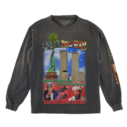 Paradis3 GOD BLESS PARADISE LS in Vintage Black