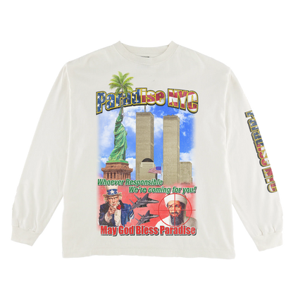 Paradis3 GOD BLESS PARADISE LS in White