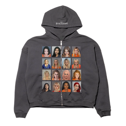 Paradis3 BAD GIRLS ZIP HOOD in Black