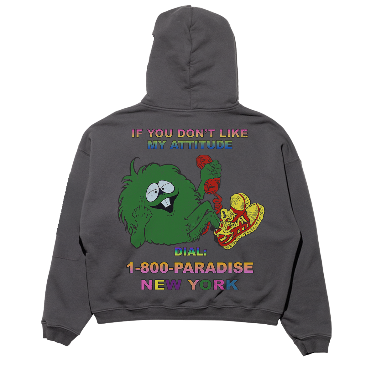 Paradis3 ATTITUDE ZIP HOOD in Black