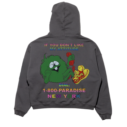 Paradis3 ATTITUDE ZIP HOOD in Black