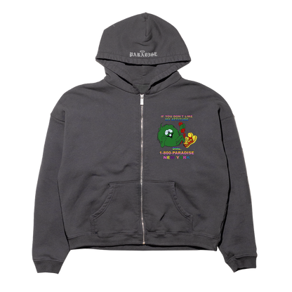 Paradis3 ATTITUDE ZIP HOOD in Black