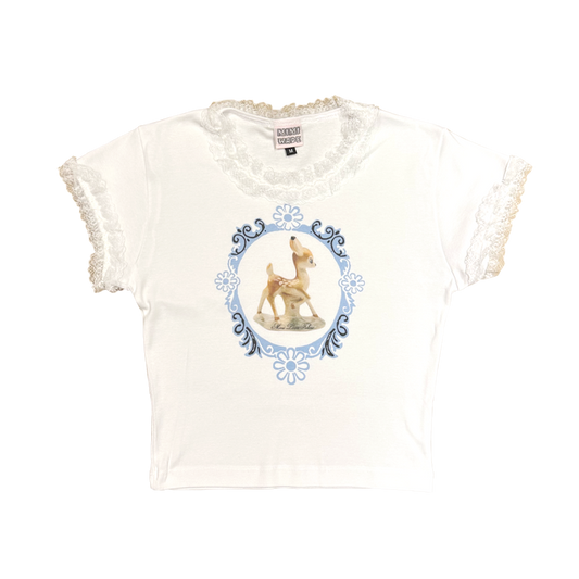 Mimi Wade BLUE BAROQUE BAMBI BABY TEE