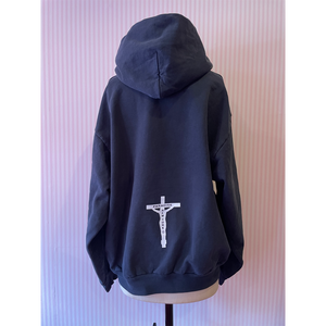 Paradis3 SMILEY JESUS HOOD in Black