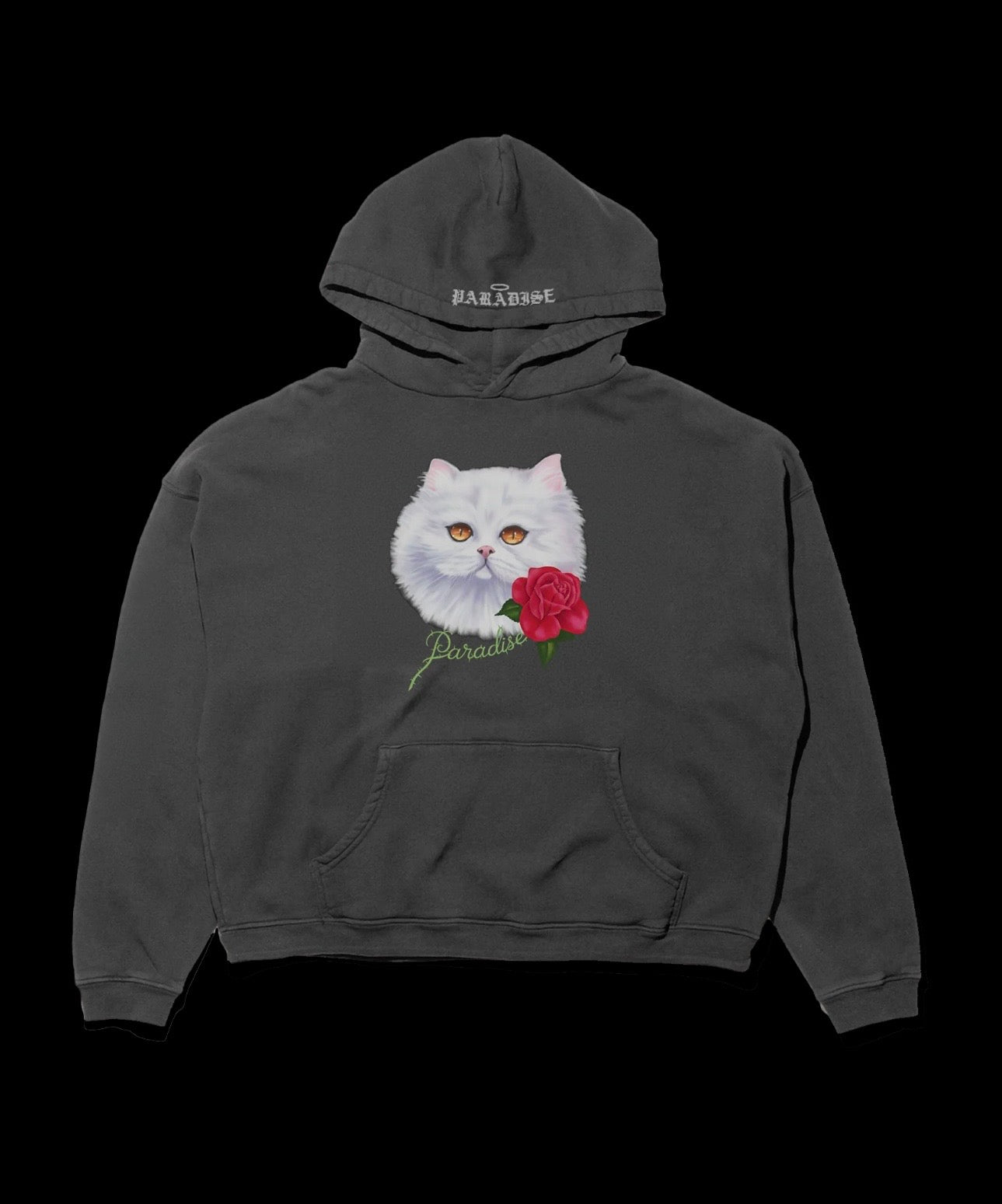 PURRADISE HOOD Vintage Black