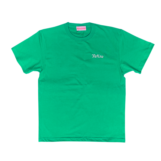 Faline Original Embroidered T  Green gray