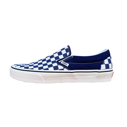 VANS SLIP-ON block check in navy/white