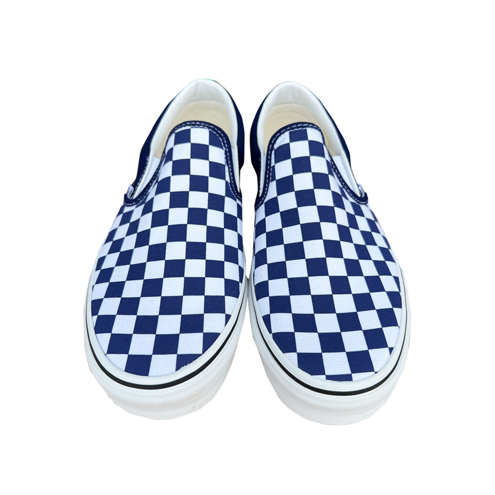 VANS SLIP-ON block check in navy/white