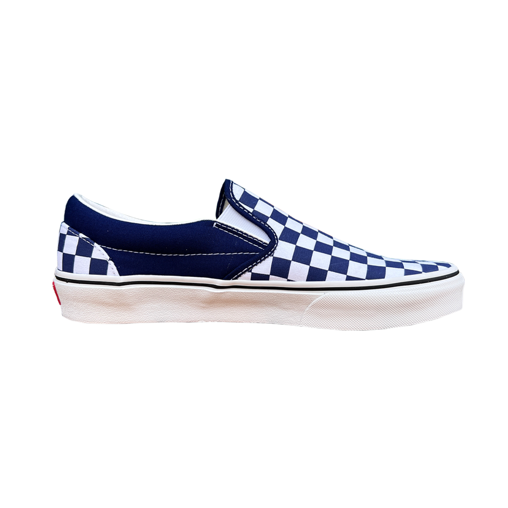 VANS SLIP-ON block check in navy/white