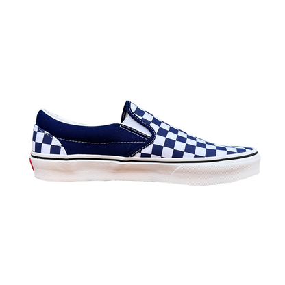 VANS SLIP-ON block check in navy/white