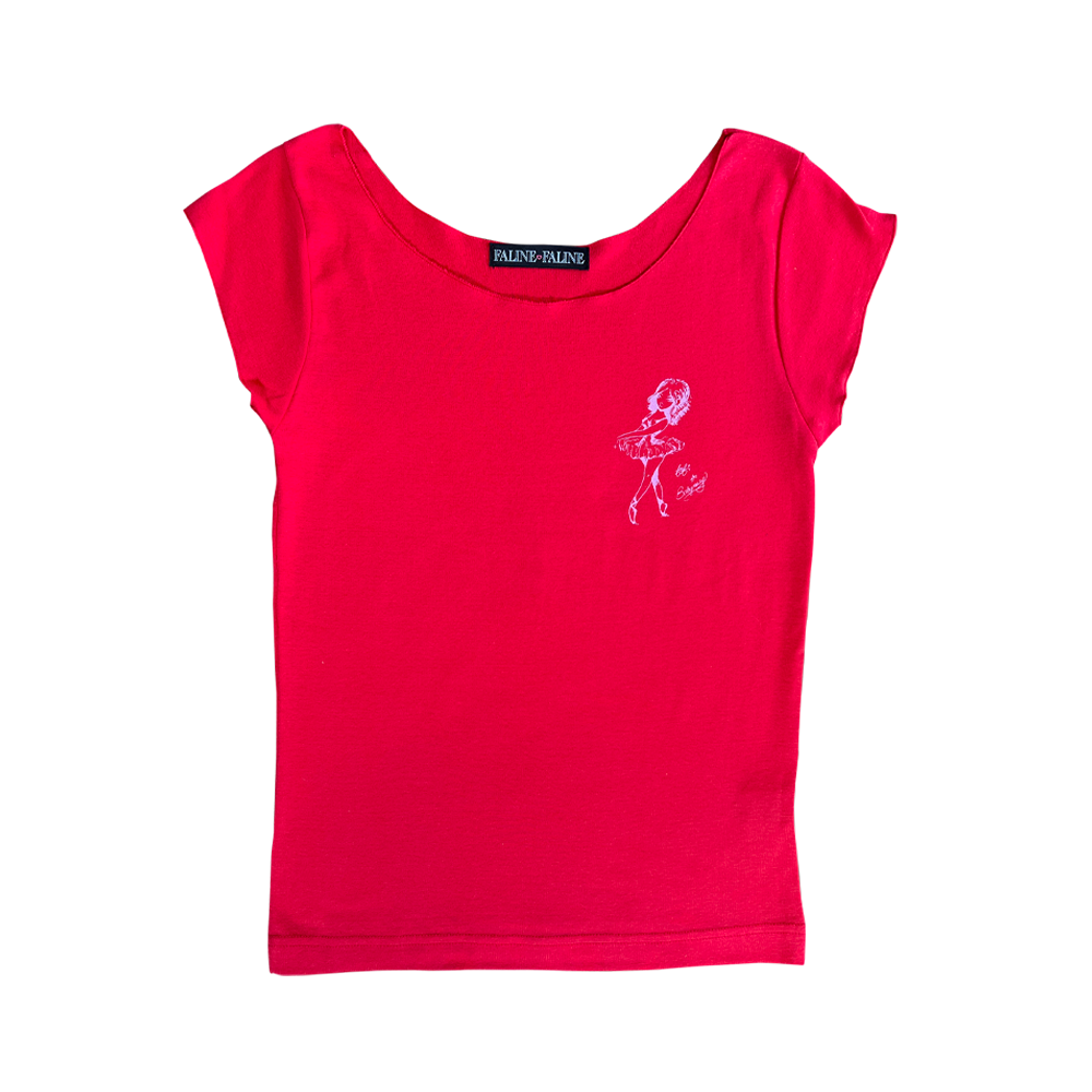 Fafi faline ballerina tee Red