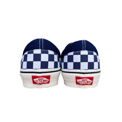 VANS SLIP-ON block check in navy/white