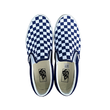 VANS SLIP-ON block check in navy/white