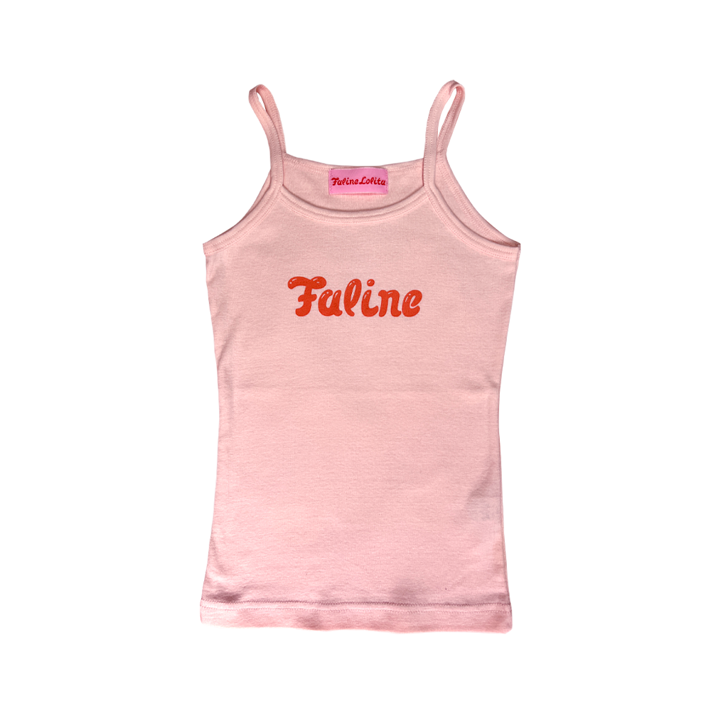 Faline Lolita logo camisole (Babypink x Orange)