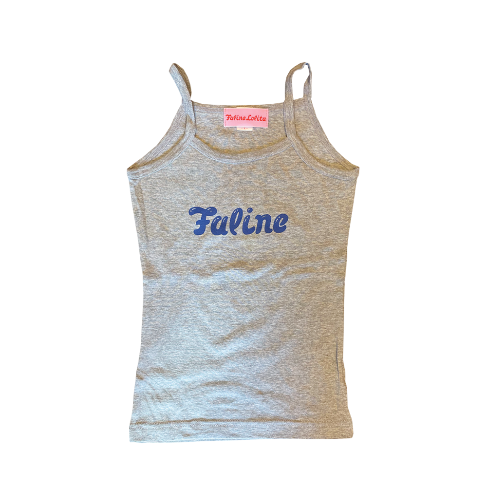 Faline Lolita logo camisole (GrayxNavy)