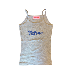 Faline Lolita logo camisole (GrayxNavy)