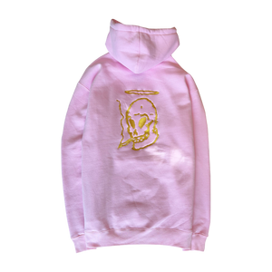 Paradis3 Halo Skull Hood(Embroidered) pink