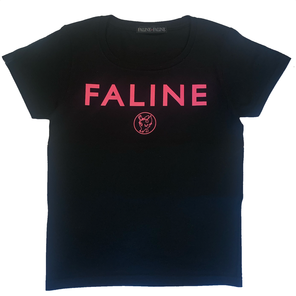 Faline logo Tee (Neon pink)