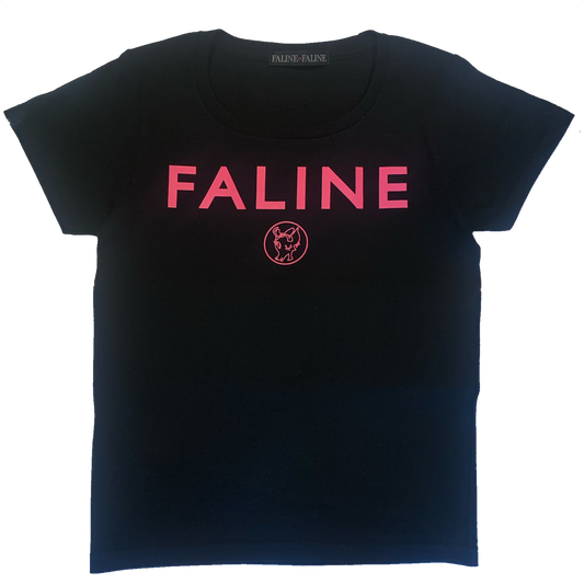 Faline logo Tee (Neon pink)