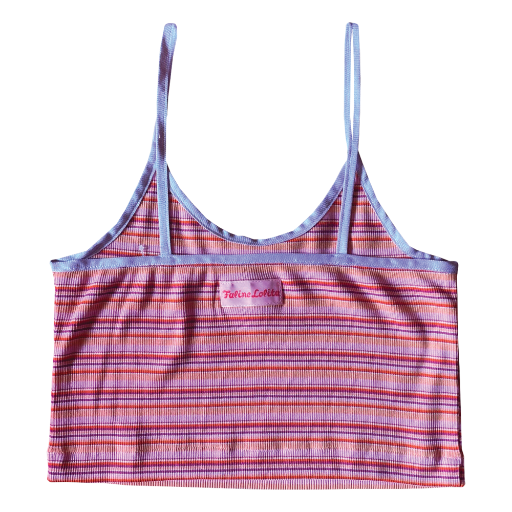 Faline original Stripes camisole (Straps:Lavender)