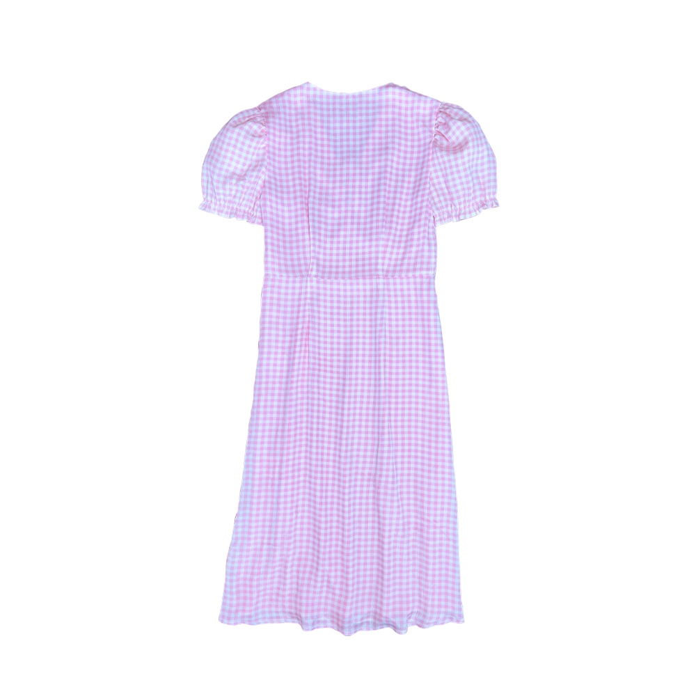 HVN Kacey dress Pink gingham