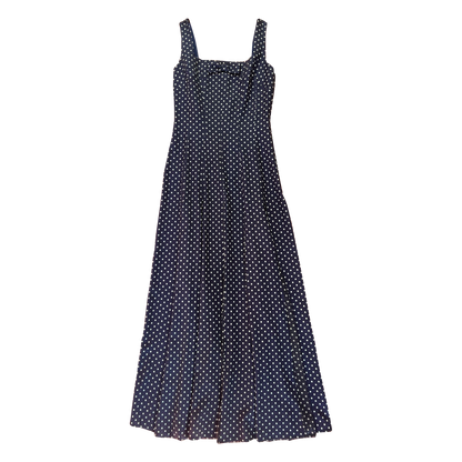 HVN Viv dress Navy polkadots