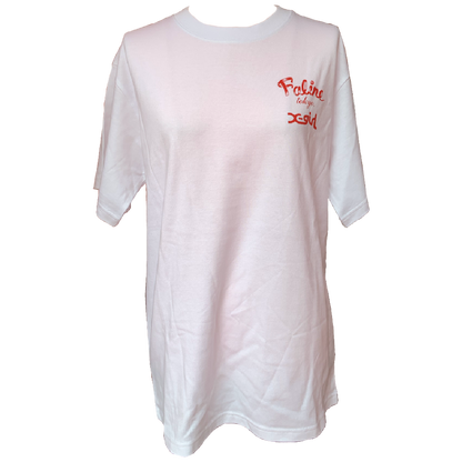 X-girl × FALINE ALOHA GIRL S/S TEE (WHITE)