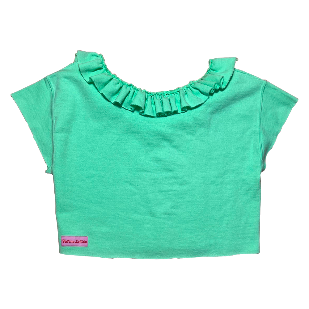 Faline Original Cropped Faline Frill Top (Pink)