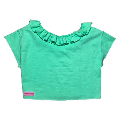 Faline Original Cropped Faline Frill Top (Pink)