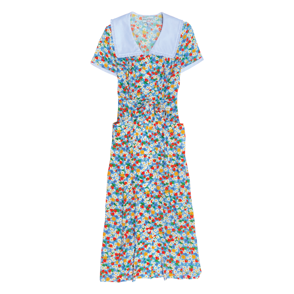 HVN Marina button down dress w collar(Strawberry Daisy)