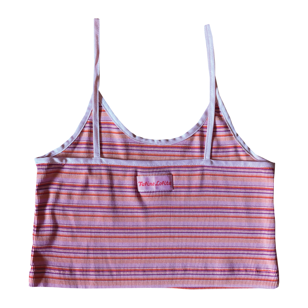 Faline original Stripes camisole(Straps: Babypink)