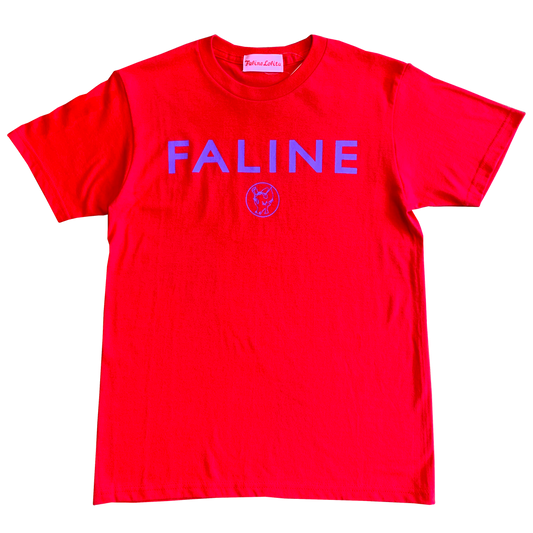 Faline logo charity Tee  (Red)