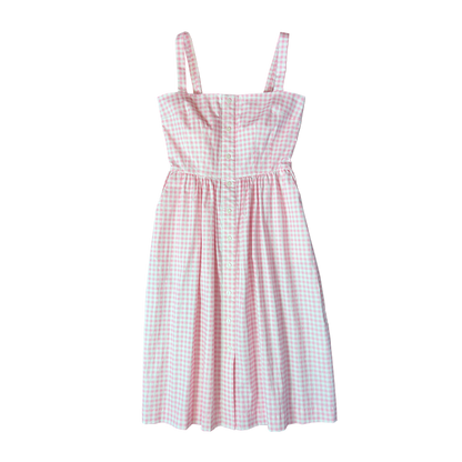 HVN Laura Cotton dress Pink gingham