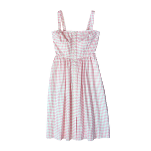 HVN Laura Cotton dress Pink gingham
