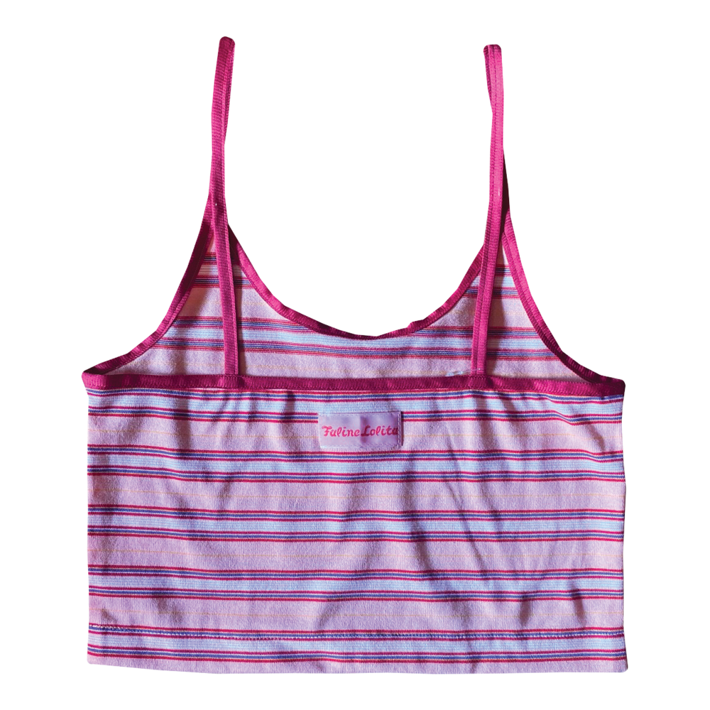 Faline original Stripes camisole(Straps:Red)