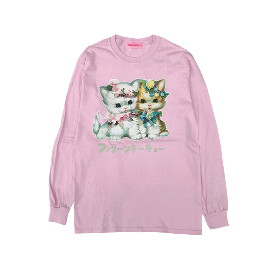 Faline Lolita cats longsleeve Tshirt(Pink)