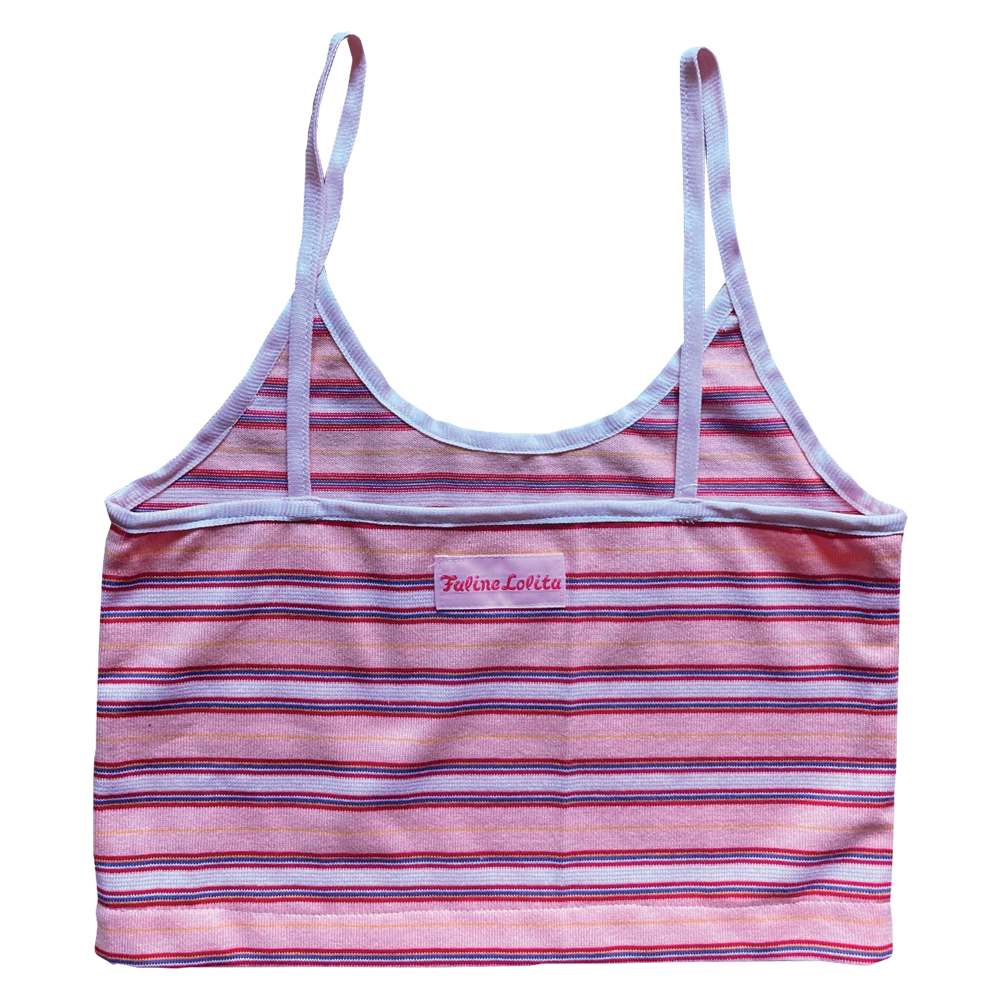 Faline original Stripes camisole(Straps:babypink)